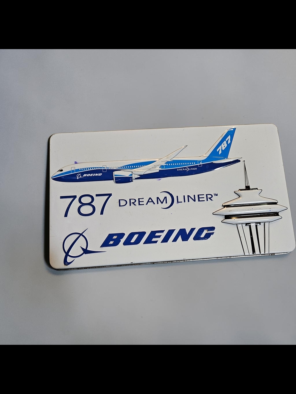 Boeing 787 Dreamliner Decorative Slim Box in White and Blue